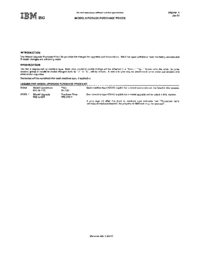 IBM 198401 05 Model Upgrade Purchase Prices  IBM serviceForConsultants Service_For_Consultants_198401 198401_05_Model_Upgrade_Purchase_Prices.pdf