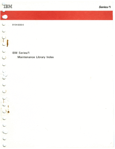 IBM SY34-0230-0 Series 1 Maintenance Library Index Sep81  IBM series1 ce SY34-0230-0_Series_1_Maintenance_Library_Index_Sep81.pdf