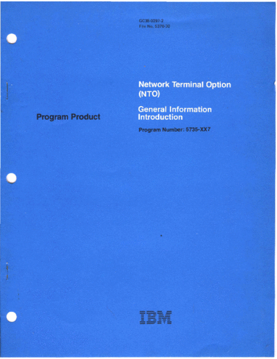 IBM GC38-0297-2 Network Terminal Option General Information Introduction May79  IBM sna acf GC38-0297-2_Network_Terminal_Option_General_Information_Introduction_May79.pdf