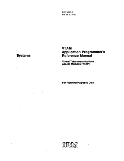 IBM GC27-6995-0 VTAM Application Programmers Reference Apr73  IBM sna vtam GC27-6995-0_VTAM_Application_Programmers_Reference_Apr73.pdf