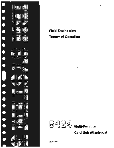 IBM SY31-0253-0 Field Engineering 5424 Multi-Function Card Unit Theory of Operation  IBM system3 fe SY31-0253-0_Field_Engineering_5424_Multi-Function_Card_Unit_Theory_of_Operation.pdf