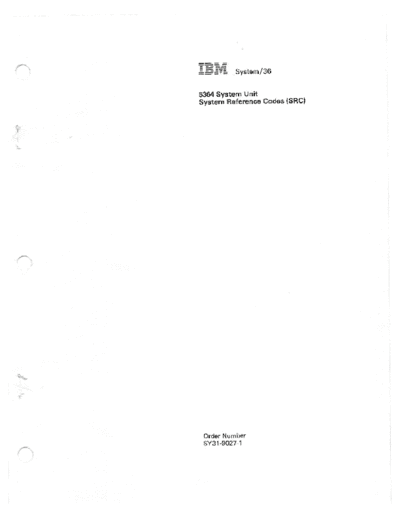 IBM SY31-9027 5364ServiceCode Jan86  IBM system36 5364 SY31-9027_5364ServiceCode_Jan86.pdf