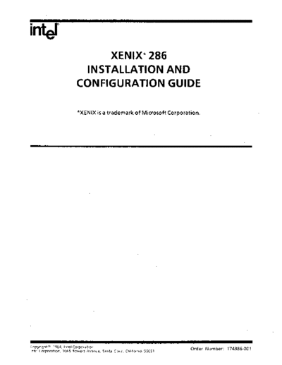 Intel 174386-001 XENIX 286 Installation and Configuration Guide Nov84  Intel system3xx xenix-286 174386-001_XENIX_286_Installation_and_Configuration_Guide_Nov84.pdf