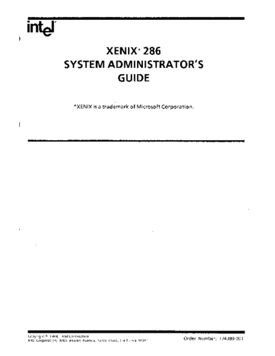Intel 174389-001 XENIX 286 System Administrators Guide Nov84  Intel system3xx xenix-286 174389-001_XENIX_286_System_Administrators_Guide_Nov84.pdf