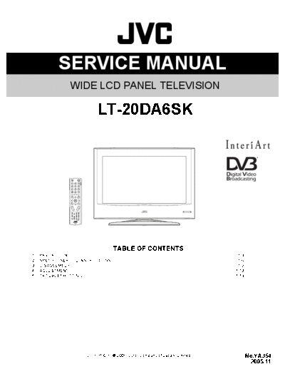 JVC JVC LT-20DA66SK LCD TV [SM]  JVC Monitor JVC_LT-20DA66SK_LCD_TV_[SM].pdf