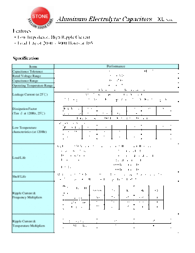 Stone XL  . Electronic Components Datasheets Passive components capacitors Stone XL.pdf