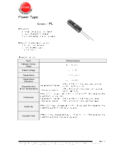 Stone p6-PL  . Electronic Components Datasheets Passive components capacitors Stone p6-PL.pdf