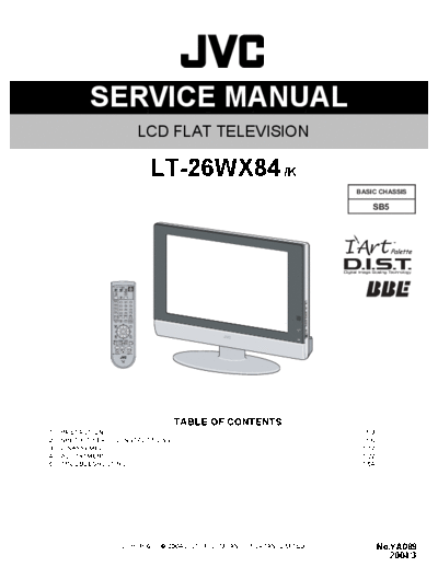JVC JVC SB5 LT-26WX84-K LCD TV [SM]  JVC Monitor JVC_SB5_LT-26WX84-K_LCD_TV_[SM].pdf