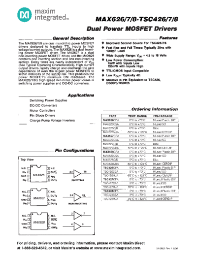 Keithley MAX626-TSC428  Keithley 2001 ds MAX626-TSC428.pdf