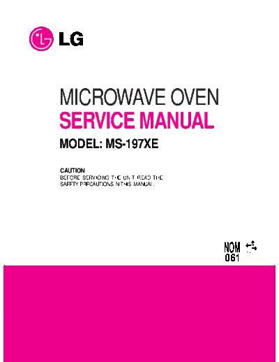 LG MS197XE  LG Microwave MS-197XE MS197XE.pdf