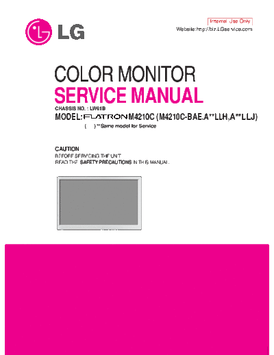 LG M4210 Service Manual  LG Monitors M4210C M4210 Service Manual.pdf