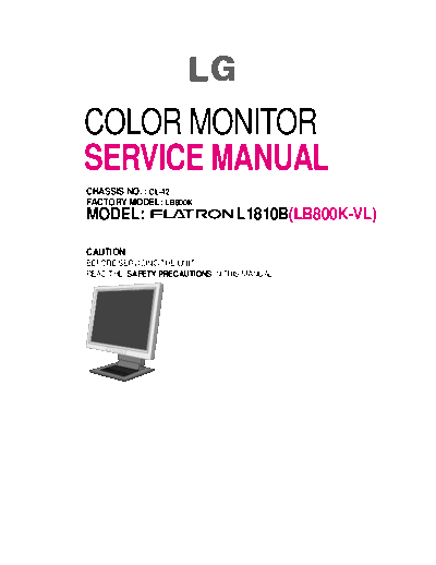 LG lg flatron l1810b lb800k ch cl-42  LG Monitors CL-42 chassis lg_flatron_l1810b_lb800k_ch_cl-42.pdf