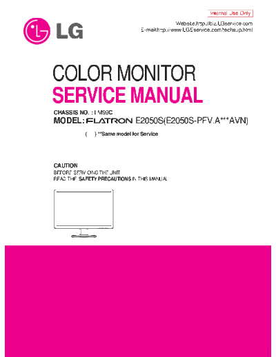 LG LG+E2050S+Chassis+LM99C  LG Monitors E2050S Chassis LM99C LG+E2050S+Chassis+LM99C.pdf