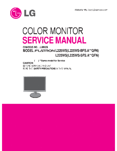 LG L225WSBFSA ET-SB-EX-SI 1306224972  LG Monitors L222WSBN L225WSBFSA_ET-SB-EX-SI_1306224972.pdf