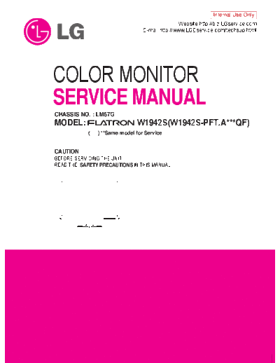 LG W1942S - Service Manual  LG Monitors W1942S W1942S - Service Manual.pdf