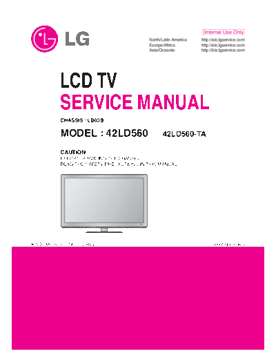 LG 42LD560 - Service Manual  LG LCD 42LD560 42LD560 - Service Manual.pdf
