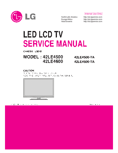 LG 42LE4500-TA.AAUWLJD SERV MANUAL  LG LCD 42LE4500 42LE4500-TA.AAUWLJD SERV MANUAL.pdf