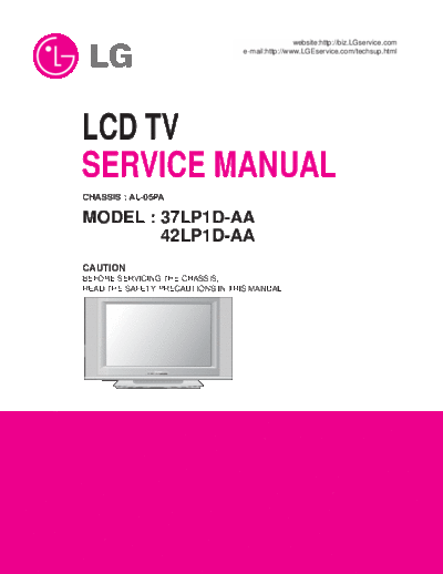 LG 42LP1D Service Manual  LG LCD 42LP1D-AA 42LP1D Service Manual.pdf