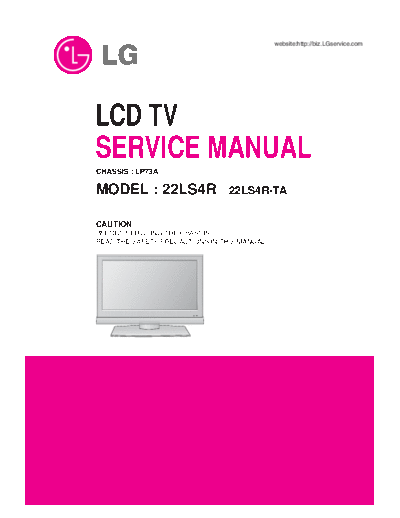 LG 22LS4R-TA CHASSI LP73A  LG LCD 22LS4R, chassis LP73A 22LS4R-TA_CHASSI_LP73A.pdf