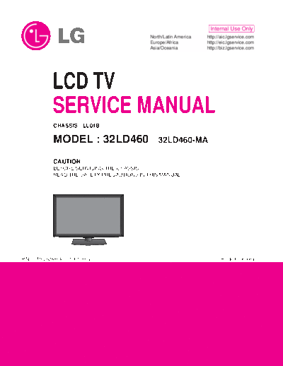 LG LG+32LD460+LL01B  LG LCD 32LD460 Chassis LL01B LG+32LD460+LL01B.pdf