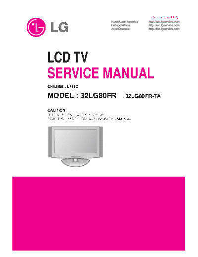 LG LG 32LG80FR-TA Chassis LP81G MFL41394464  LG LCD 32LG80FR-TA  chassis  LP81G LG_32LG80FR-TA_Chassis_LP81G_MFL41394464.pdf