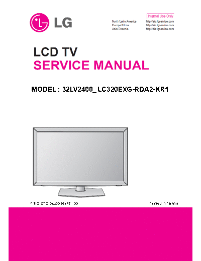LG 32LV2400 KL-EX-SI 1399283516  LG LCD 32LV2400 32LV2400_KL-EX-SI_1399283516.pdf