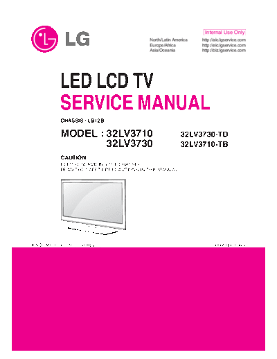 LG 32LV3730 Service Manual  LG LCD 32LV3730-TD  Chassis  LB12B 32LV3730 Service Manual.pdf