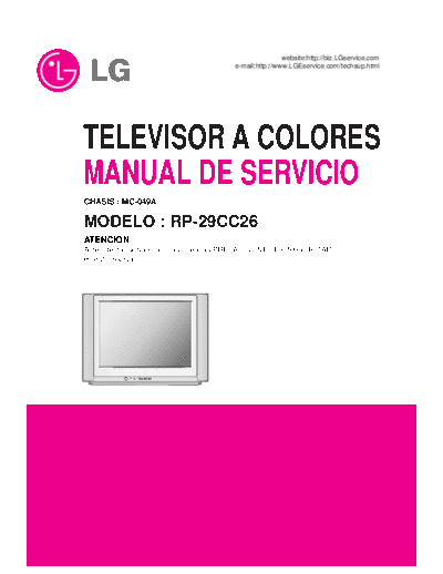 LG RP29CC26 LG TV  LG LCD RP-29CC26 RP29CC26_LG_TV.pdf