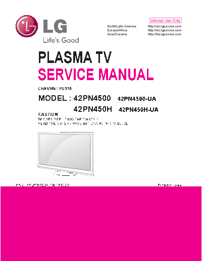 LG LG-42PN450H  LG Plasma 42PN4500 LG-42PN450H.pdf