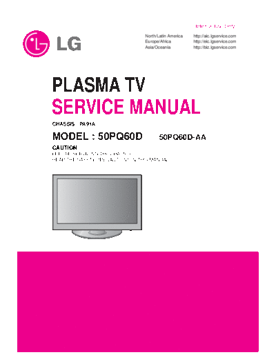 LG 50PQ60D - Service Manual  LG Plasma 50PQ60D 50PQ60D - Service Manual.pdf
