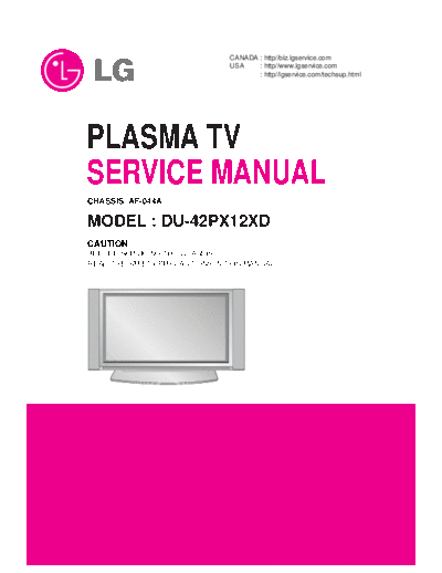 LG lg af044a chassis du42px12xd plasma tv sm  LG Plasma AF044A chassis lg_af044a_chassis_du42px12xd_plasma_tv_sm.pdf