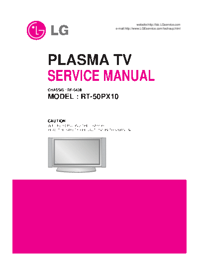 LG RT-50PX10 Service Manual  LG Plasma RT-50PX10 RT-50PX10 Service Manual.pdf