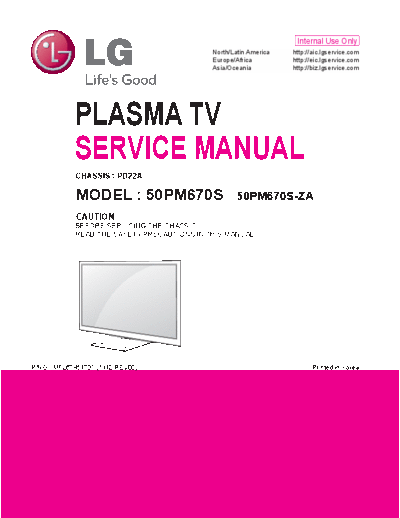 LG LG+50PM670S+Chassis+PD22A  LG Plasma PD22A chassis LG+50PM670S+Chassis+PD22A.pdf