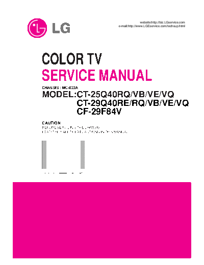 LG CT-25Q40VQ Service Manual  LG TV CT-25Q40RQ chassis MC-022A CT-25Q40VQ Service Manual.pdf