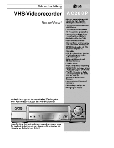 LG AC208P BA 4756292668  LG Video AC208P AC208P_BA_4756292668.pdf