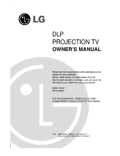 LG RE44SZ21RD-User  LG TV Projector RE-44SZ21RD RE44SZ21RD-User.pdf