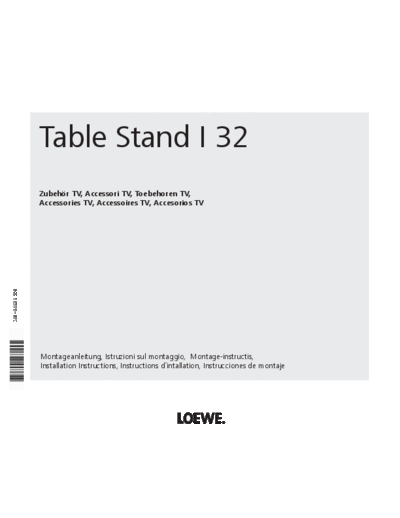 Loewe 34636 000 TableStand I 32 Stand 20 05 10  Loewe Assembly_Instructions 69463C00_Table Stand I 32 Sound 34636_000_TableStand_I_32_Stand_20_05_10.pdf