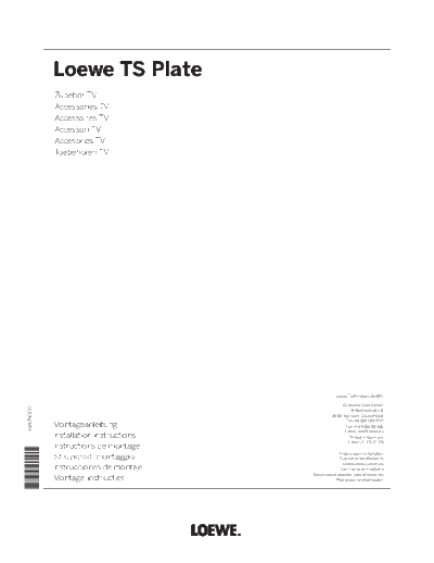 Loewe 36829000 AI TS Plate 1l 170518  Loewe Assembly_Instructions 72815D00_TS_Plate 36829000_AI_TS_Plate_1l_170518.pdf