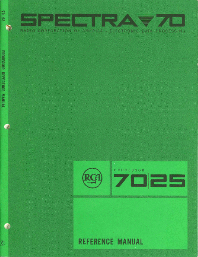 RCA 70-25-601 70 25 ProcRefMan Mar65  RCA spectra70 model25 70-25-601_70_25_ProcRefMan_Mar65.pdf