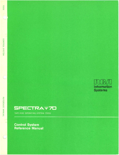 RCA 70-00-611 TDOS ControlSys Jul69  RCA spectra70 tdos 70-00-611_TDOS_ControlSys_Jul69.pdf