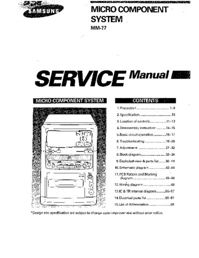 Samsung MM77 3,4,6,20 1256714979  Samsung Audio MM-77 MM77_3,4,6,20_1256714979.pdf