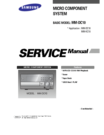 Samsung MMDC10 ET-SB-EX-SI 1253181188  Samsung Audio MM-DC10 MMDC10_ET-SB-EX-SI_1253181188.pdf