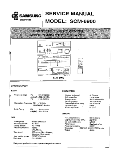 Samsung SCM6900 ET-EX 1275472413  Samsung Audio SCM-6900 SCM6900_ET-EX_1275472413.pdf