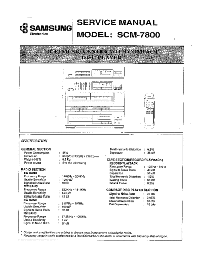 Samsung SCM7800 ET-SB-EX-SI 1271758040  Samsung Audio SCM-7800 SCM7800_ET-SB-EX-SI_1271758040.pdf