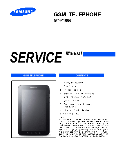 Samsung samsung gt-p1000 service manual r1.0  Samsung GSM GT-P1000 Galaxy Tab samsung_gt-p1000_service_manual_r1.0.pdf