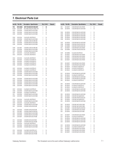 Samsung electrical part list 171  Samsung DVD DTB-P850V electrical_part_list_171.pdf