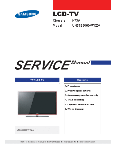 Samsung samsung n73a ub6v chassis un55b6000vfxza lcd tv sm  Samsung LCD TV N73A UB6V  chassis samsung_n73a_ub6v_chassis_un55b6000vfxza_lcd_tv_sm.pdf