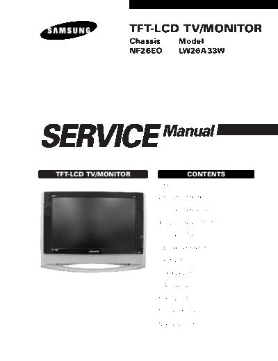 Samsung samsung nf26eo chassis lw26a33w lcd tv sm 757  Samsung LCD TV NF26EO CHASSIS LW26A33W samsung_nf26eo_chassis_lw26a33w_lcd_tv_sm_757.pdf