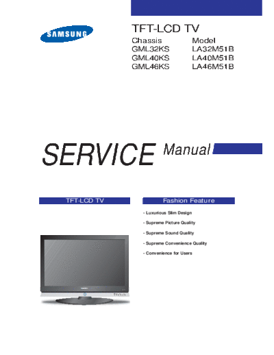 Samsung samsung gml32ks chassis la32m51b lcd tv sm 657  Samsung LCD TV GML32KS CHASSIS LA32M51B LCD TV samsung_gml32ks_chassis_la32m51b_lcd_tv_sm_657.pdf