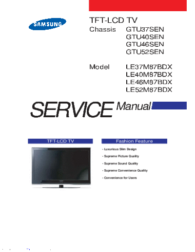Samsung le37m87bdx  Samsung LCD TV GTU37SEN chassis le37m87bdx.pdf